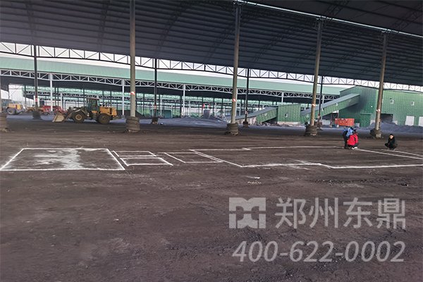 山西朔州煤泥烘干機(jī)生產(chǎn)線(xiàn)基礎(chǔ)施工現(xiàn)場(chǎng)
